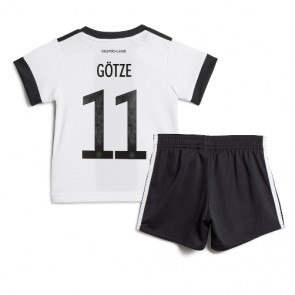 Tyskland Mario Gotze #11 Hjemmedraktsett Barn VM 2022 Kortermet (+ Korte bukser)